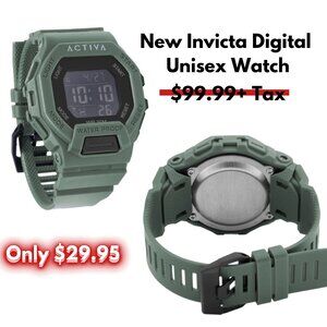 New Unisex Activa X Invicta Digital Watch Green